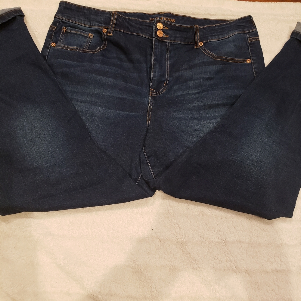 Blue denim jeans